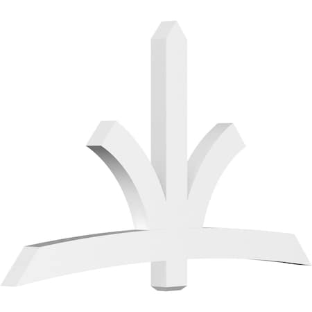 Ekena Millwork Davenport Architectural Grade PVC Gable Bracket, 84"W x 49"H x 4"D x 6"F, 14/12 Pitch GBP084X49X0406DAV00
